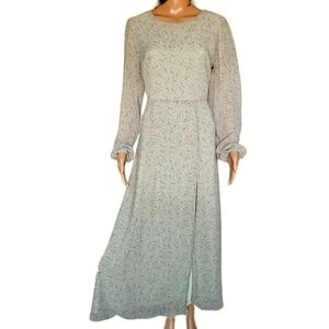 Et Clet Cottage Core Peasant Maxi Dress with Open Back